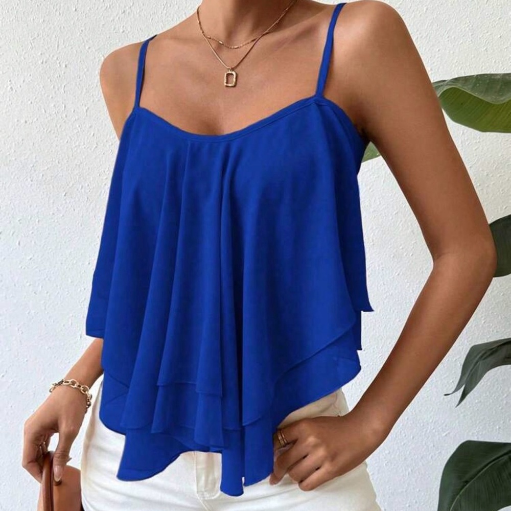SHEIN Royal Blue Layered Camisole